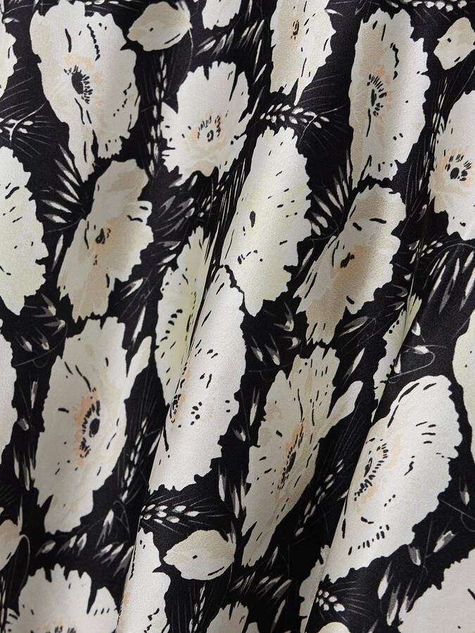 3 Colors! DN Dianne Silk-satin V-Neck Mini Dress