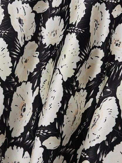 3 Colors! DN Dianne Silk-satin V-Neck Mini Dress