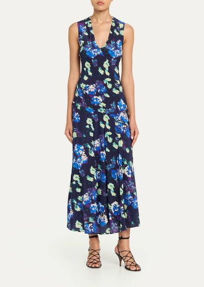 UJ Elowen Bias Cut Silk Midi Dress