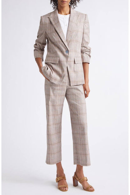 VB Clayton Plaid Dickey Jacket in Beige Raisin Multi