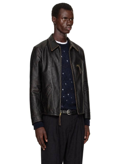Men’s Calfskin Leather Newsboy Jacket