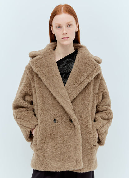 MM Short Teddy Bear Icon Alpaca-Wool-Silk Coat Jacket