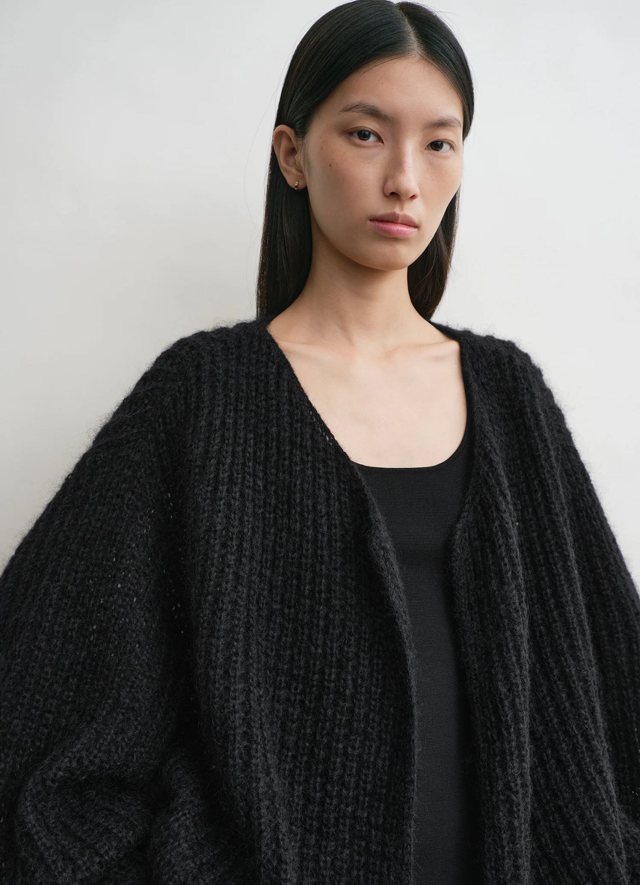 Tot Puffed Mohair-Wool Blend Cardigan