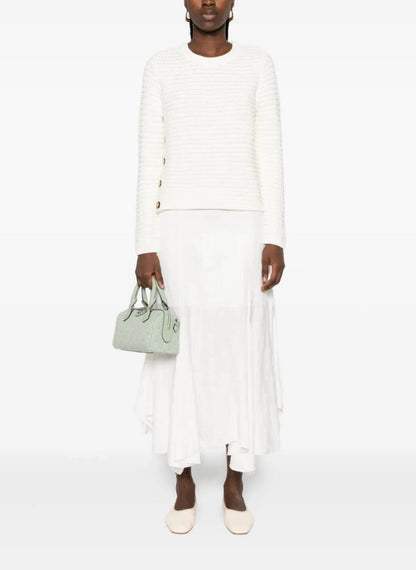 BA Gael Cotton-blend Long Sleeve Side-button Pullover Sweater