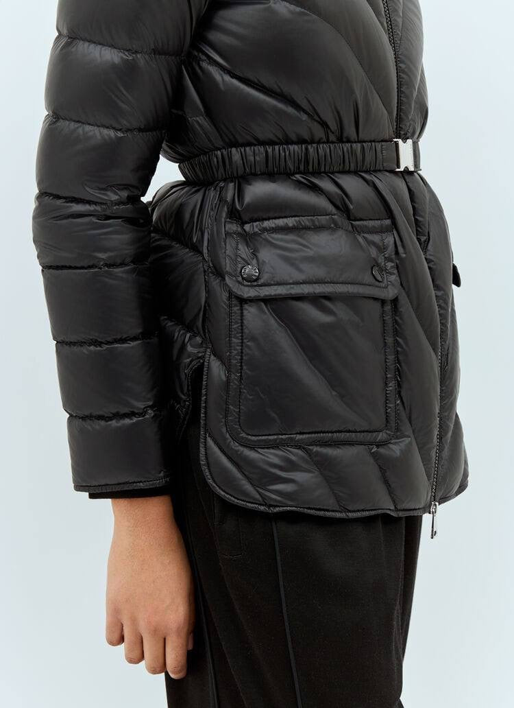 Argenno Chevron Short Fitted Hooded Nylon Jacket