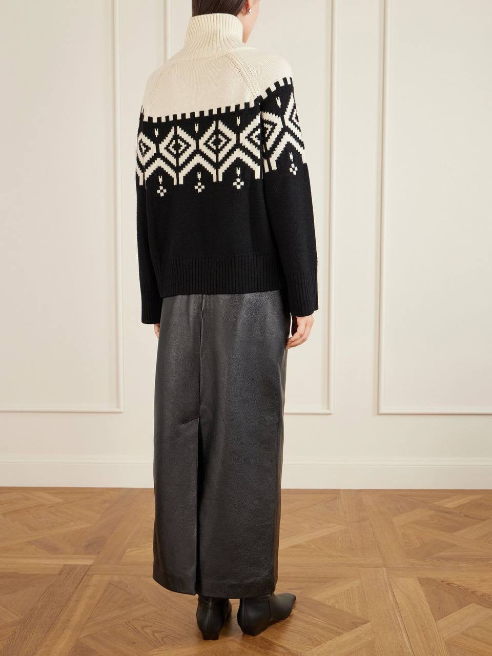 ATZ Hamilton Fair Isle Merino Wool Turtleneck Sweater