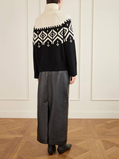 ATZ Hamilton Fair Isle Merino Wool Turtleneck Sweater