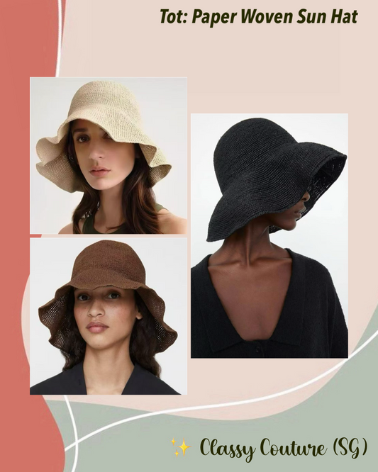Tot Paper Straw Woven Sun Bucket Hat