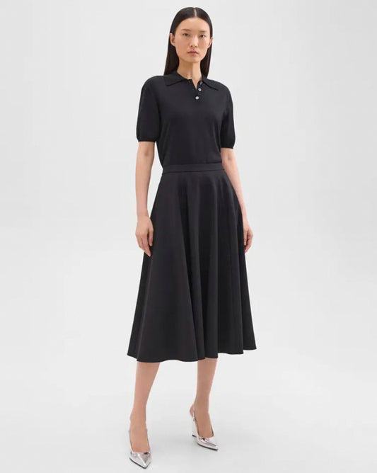 TH Full Midi Skirt in Crepe