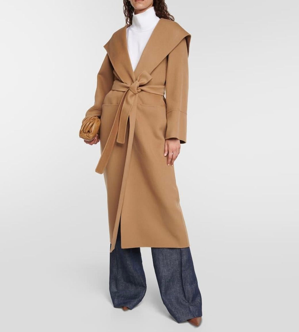 MM Fabio Virgin Wool Belted Coat with Hood