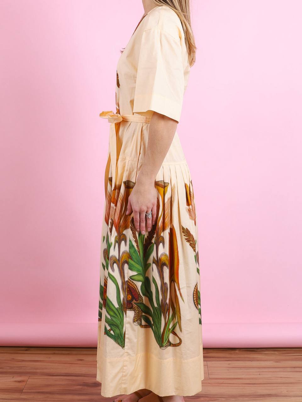 UJ Aniline Printed Cotton Midi Dress Shirtdress