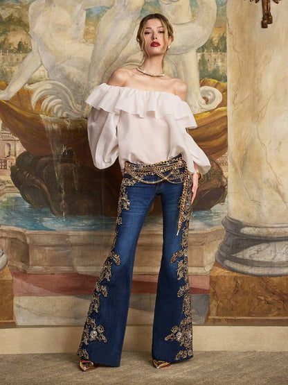 AO Alta Off the Shoulder Ruffle Blouse