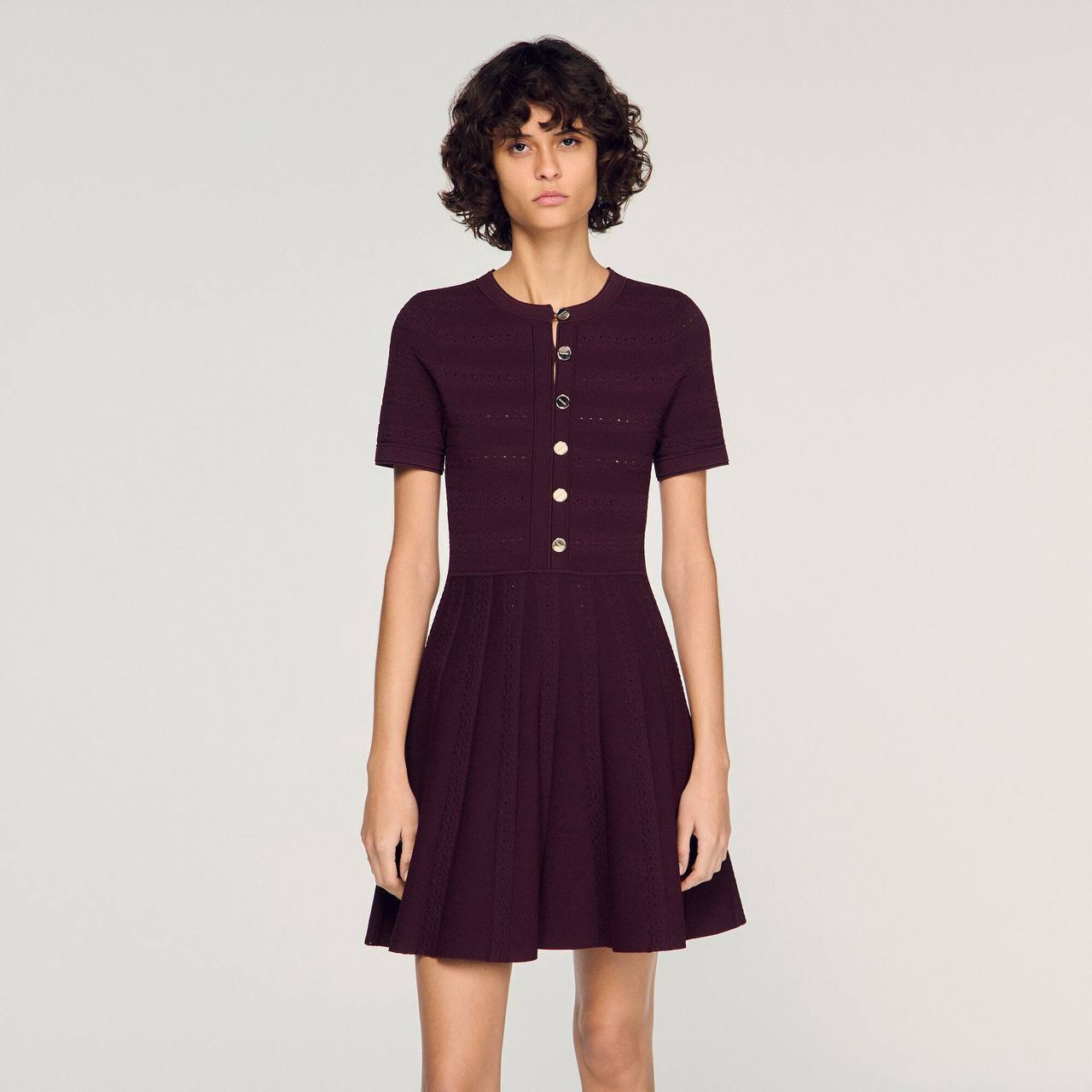 SD Floral Print Knit Mini Dress - Image 8