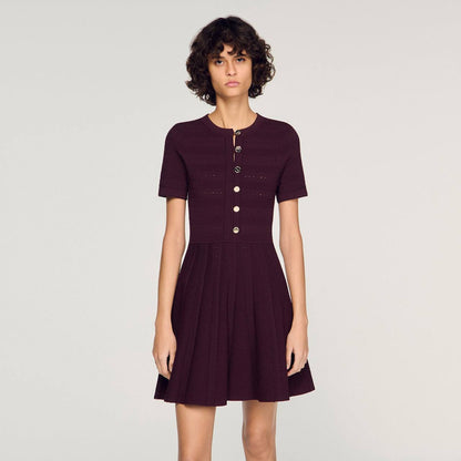 SD Floral Print Knit Mini Dress - Image 8