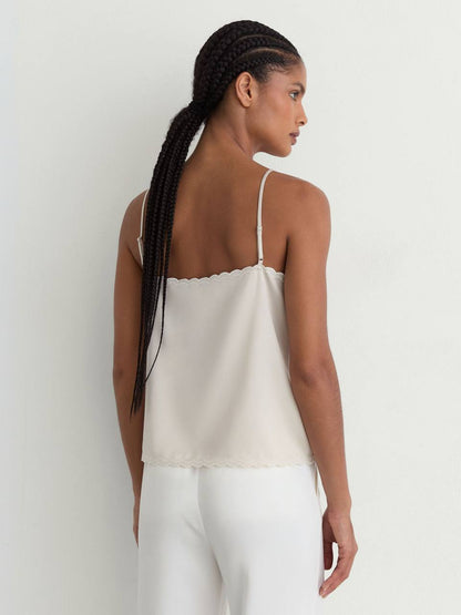 RS Joanie Satin Lace-Detail Cami Top