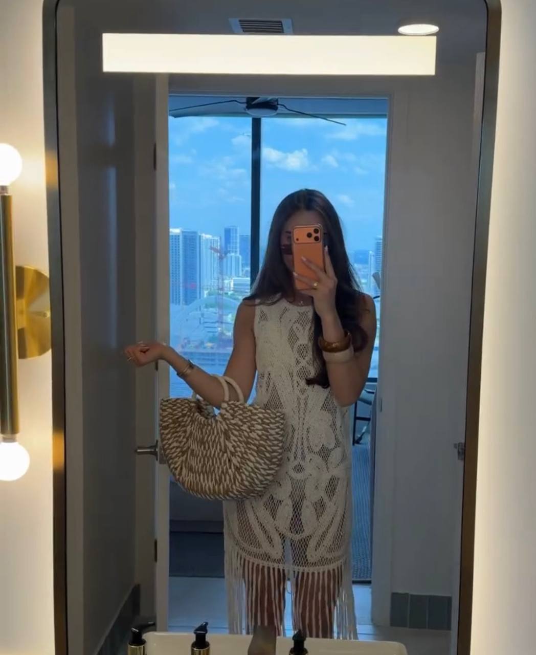 TG: Kim Fringed Crochet Dress