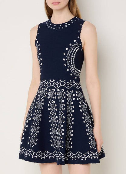 SD Capri Embroidered Dress in Viscose Blend