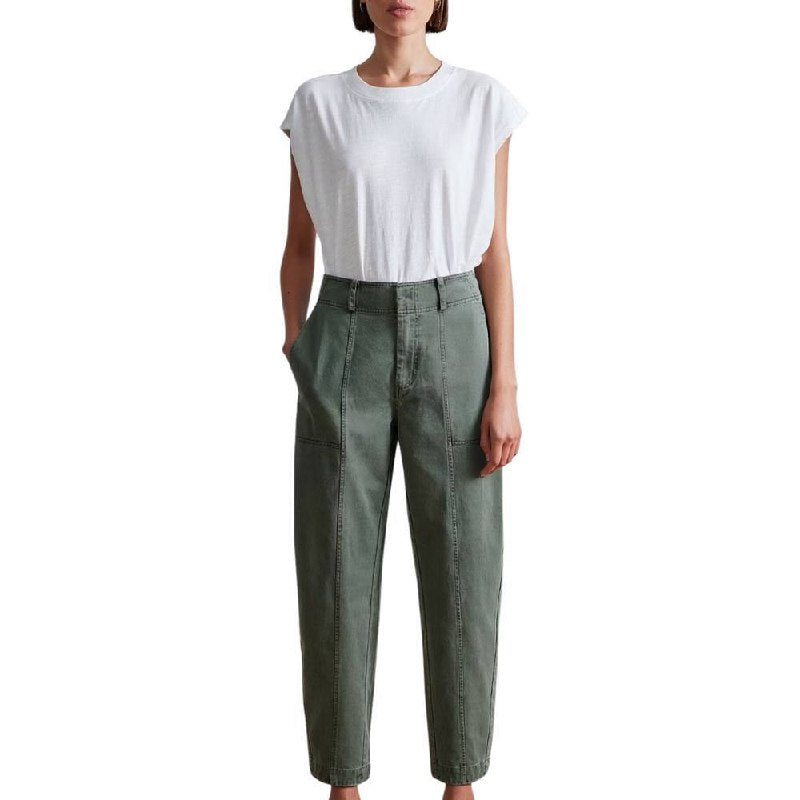 AA Mera Cotton Tapered Barrel High Waist Pants