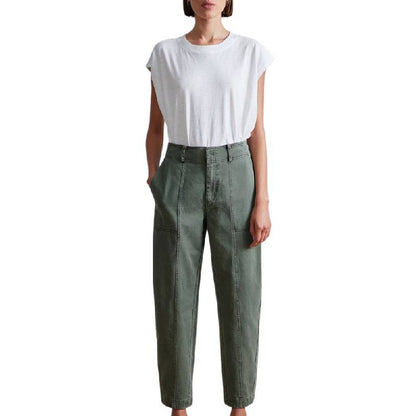 AA Mera Cotton Tapered Barrel High Waist Pants