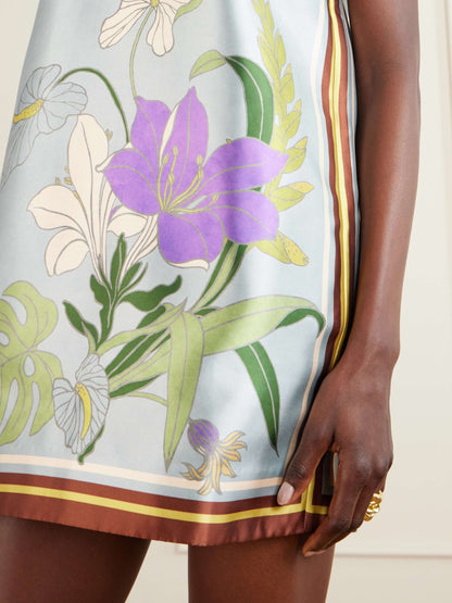 ALM Alfie Floral-print Recycled Taffeta Shift Mini Dress
