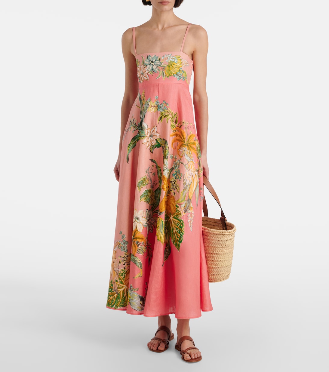 ALM Anika Linen Midi Dress Sundress