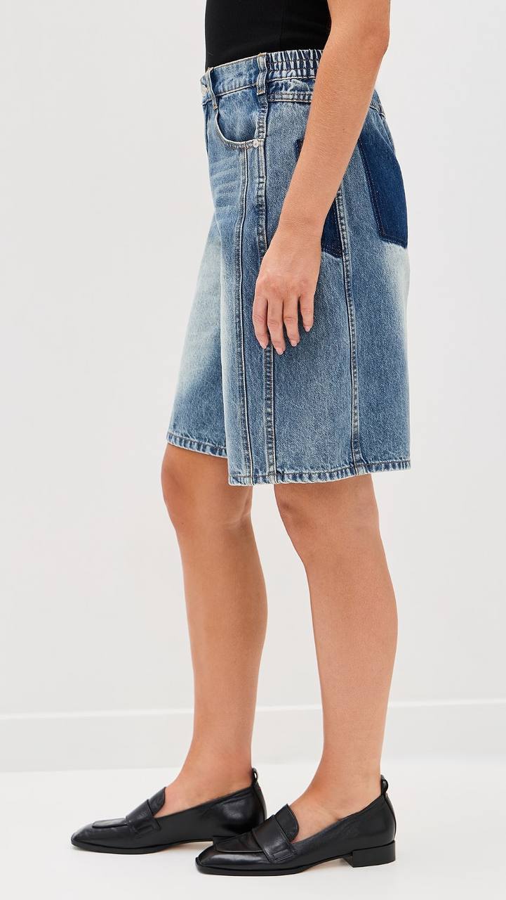 SE Spencer Mended Denim Bermuda Shorts