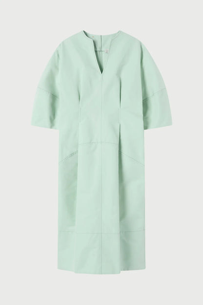 LM Jacob Cocoon Cotton-Blend Midi Dress in Seafoam