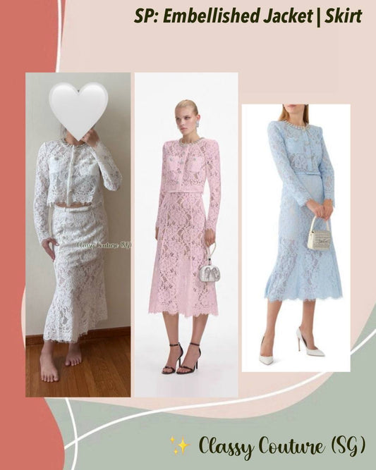 SP Embellished Jacket | Midi Skirt | Dress Set
