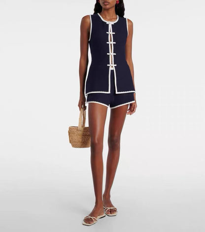 PSE Lou Tunic Sleeveless Vest Top | Shorts | Viscose-blend Set