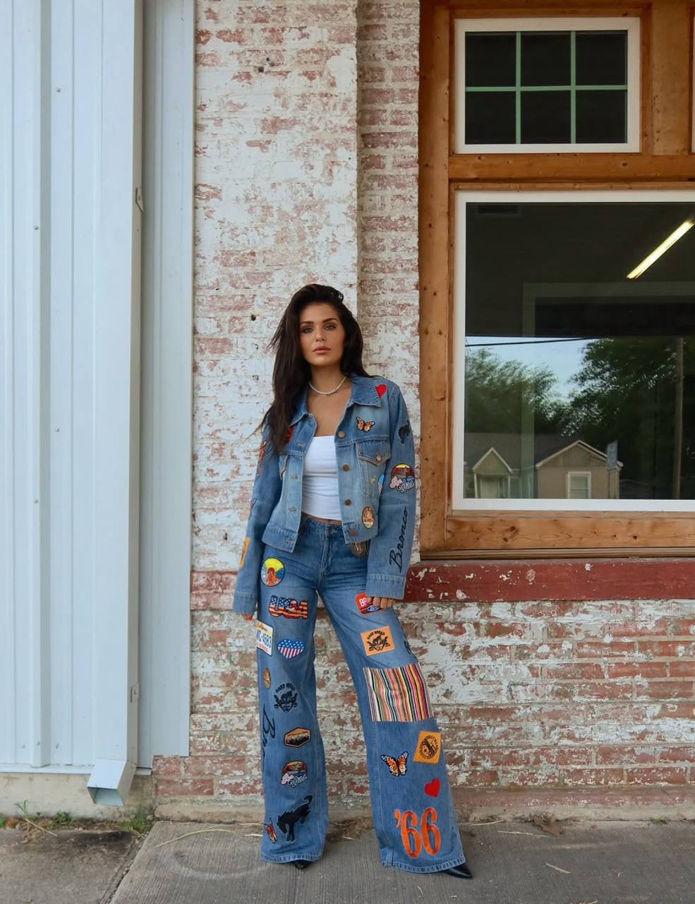 AO x Bronco Jeff Denim Jacket | Trish Low Rise Jeans | Set