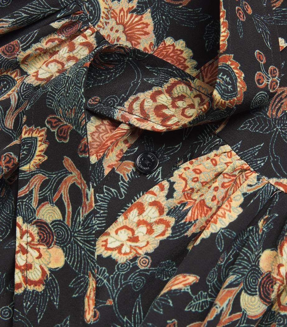 UJ Simona Silk Printed Long Sleeve Mini Dress