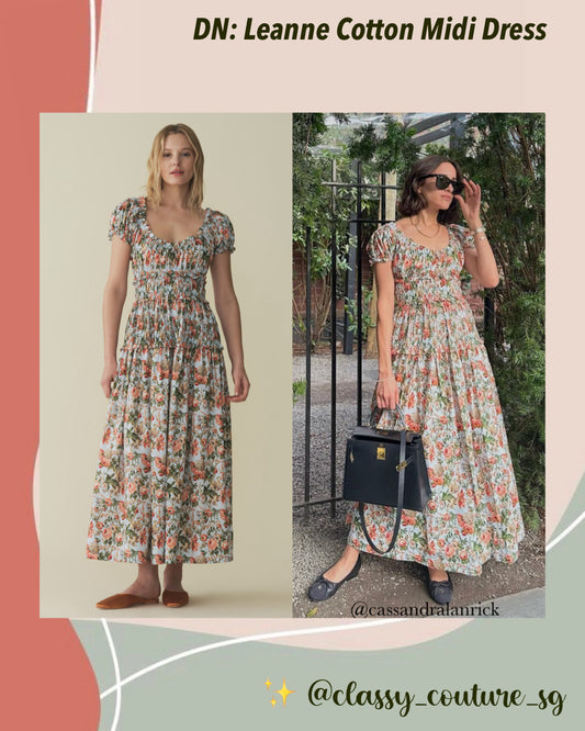 DN Leanne Cotton Midi Dress in Calico Garden