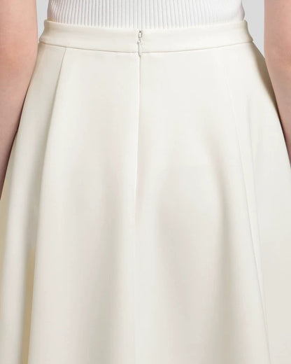 TH Full Circle Midi Skirt in Crepe