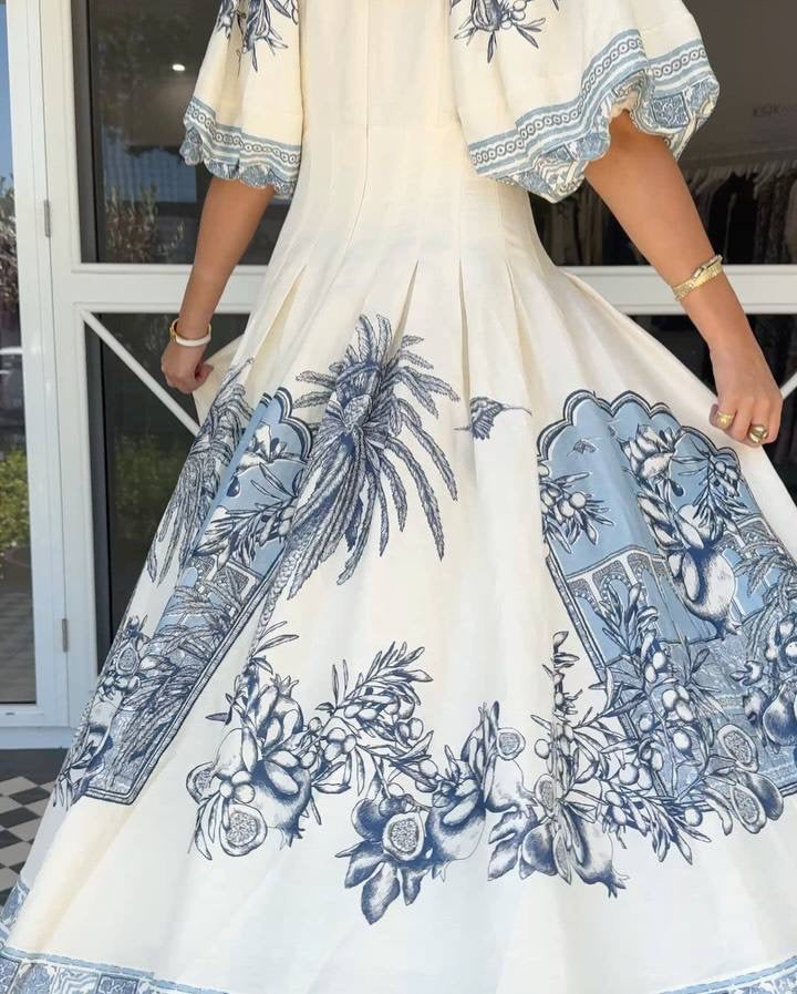 ALM Villa Romantica Linen-Viscose Corset Dress