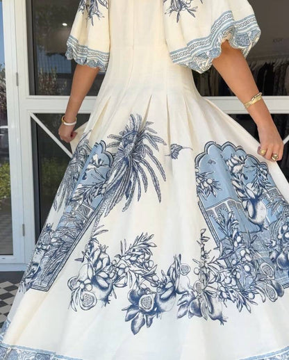 ALM Villa Romantica Linen-Viscose Corset Dress