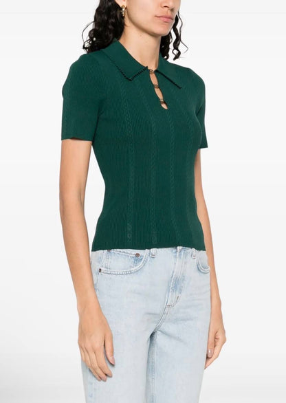 SD Mahee Dark Green Polo Sweater