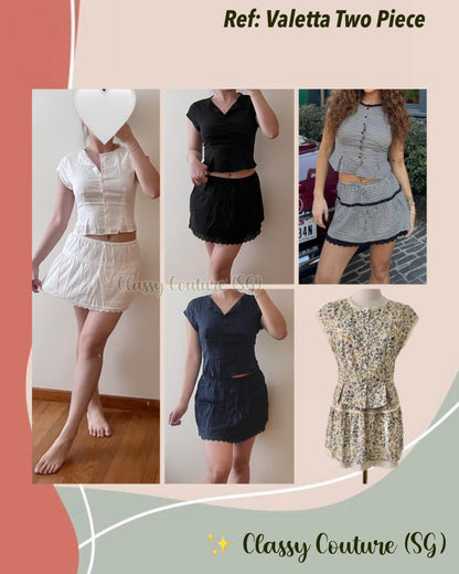Ref Valetta Two Piece | Top Mini Skirt | Cotton-Viscose Set
