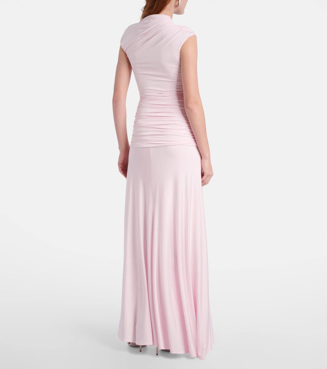 SP Pink Jersey Draped Maxi Dress