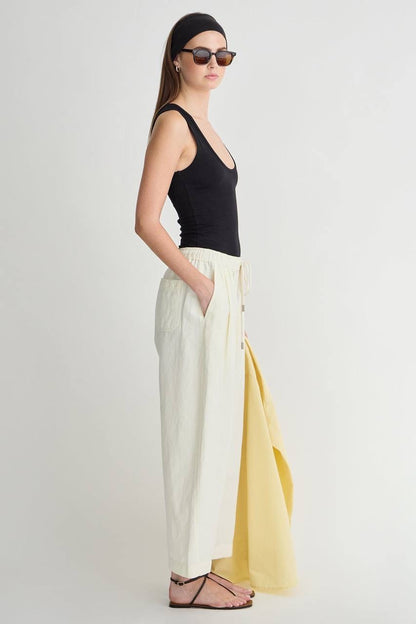 AA Everyday Pull-On Cotton-Linen Jogger Pants
