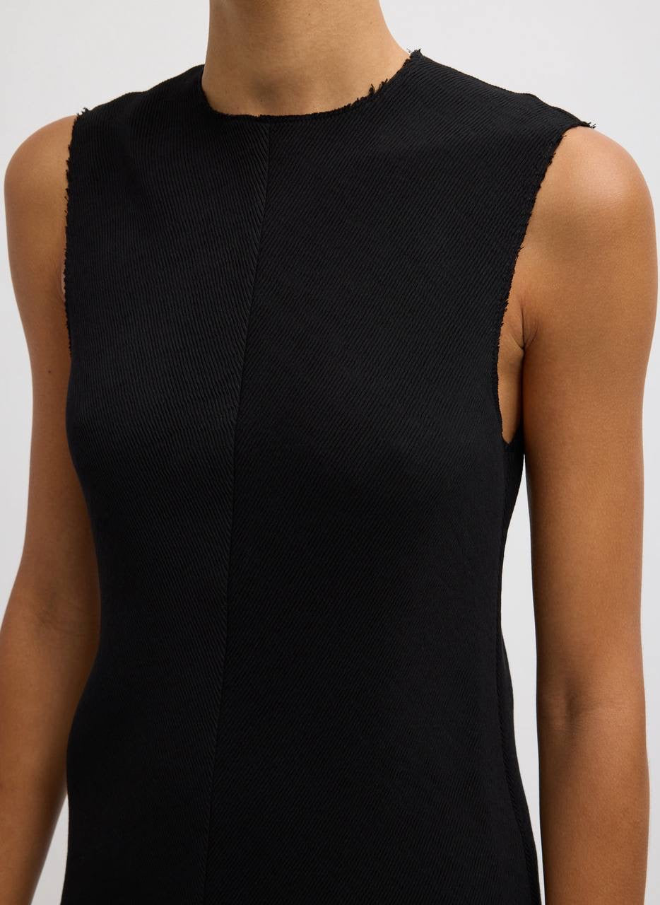 TB Viscose Plisse Sleeveless Bias Midi Dress