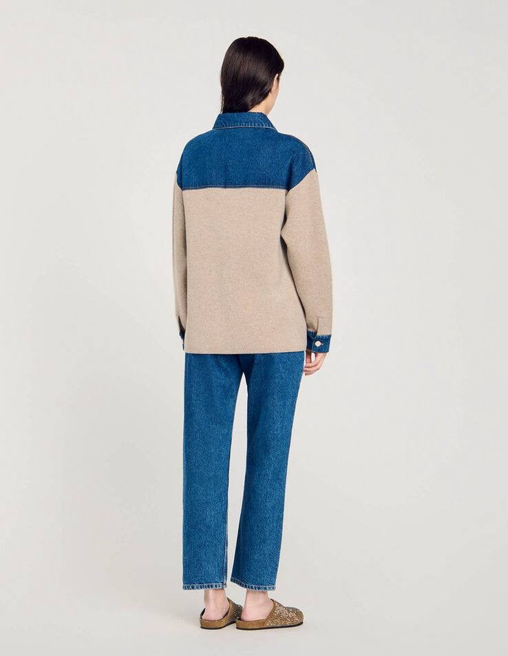 SD Denim And Knitwear Coatigan Oversized Jacket