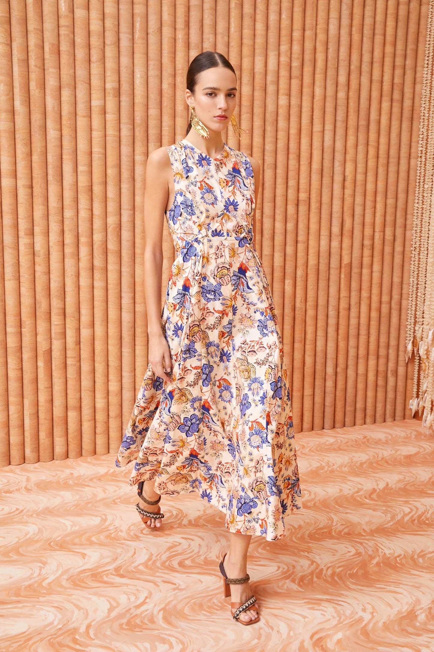 FEW! UJ Kaiya Floral Cotton Midi Dress