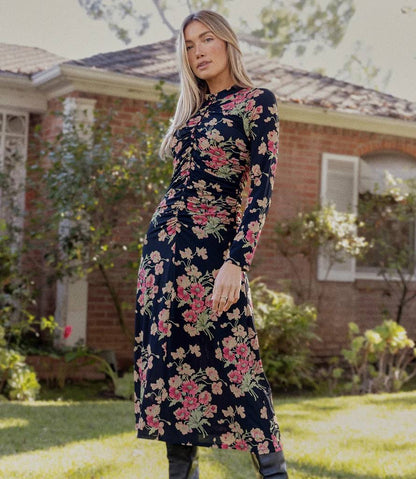 SE Cornelia Long Sleeve Midi Dress