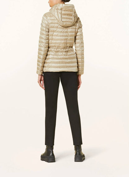 MC Raie Hooded Short Down Gathered Waist Drawstring Jacket