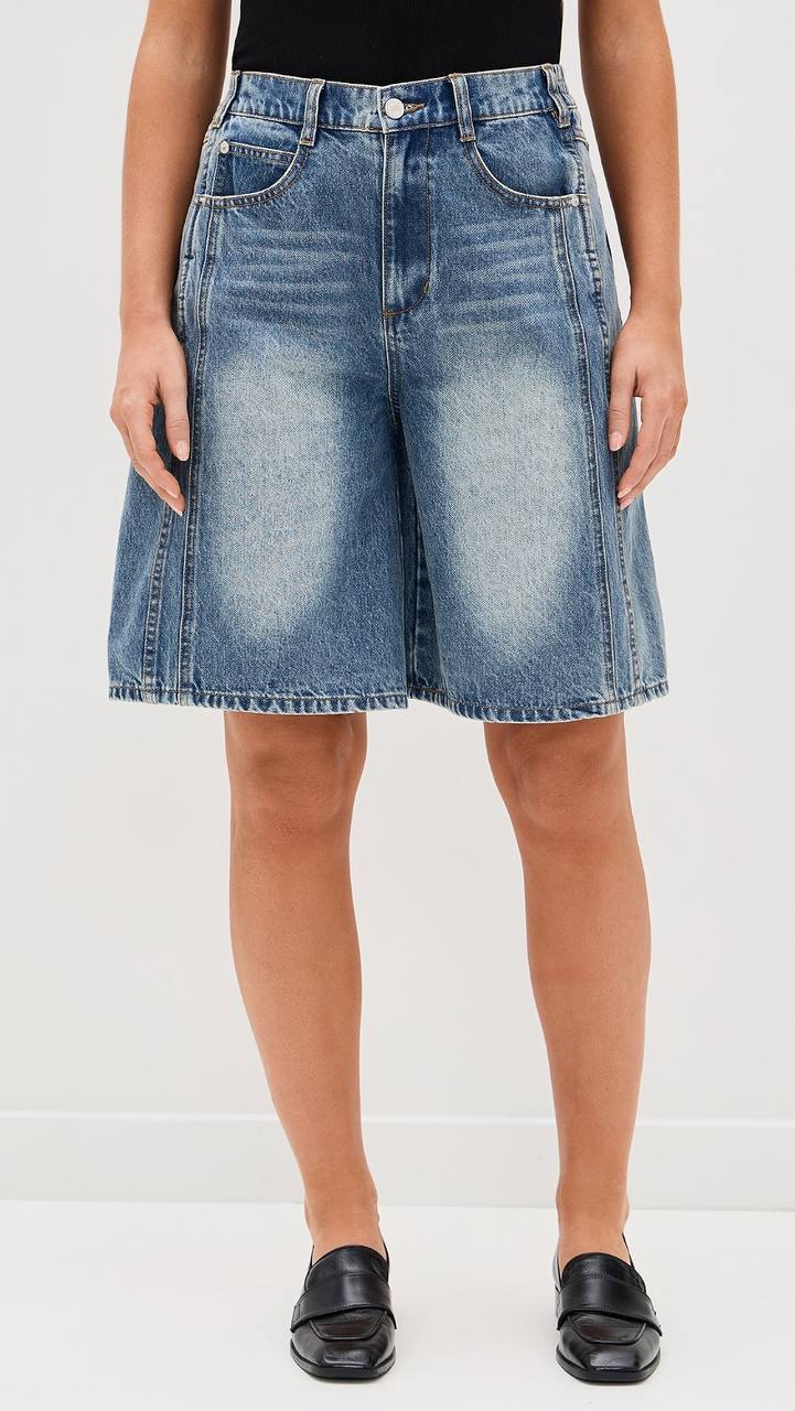 SE Spencer Mended Denim Bermuda Shorts