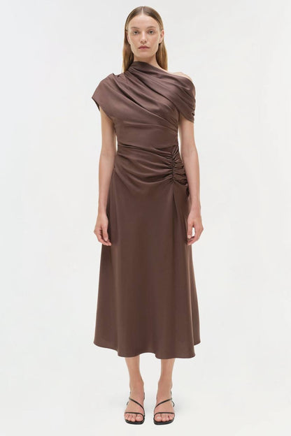 SK Joanna Satin Midi Dress