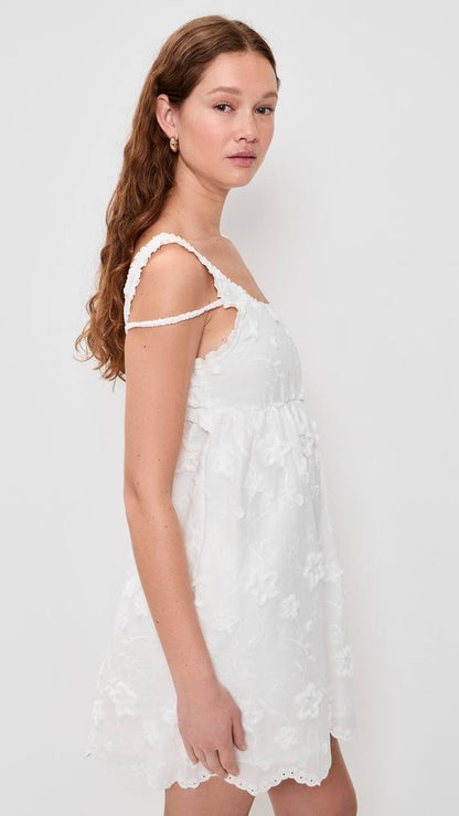 TG Fleur Embroidered Cotton Mini Dress