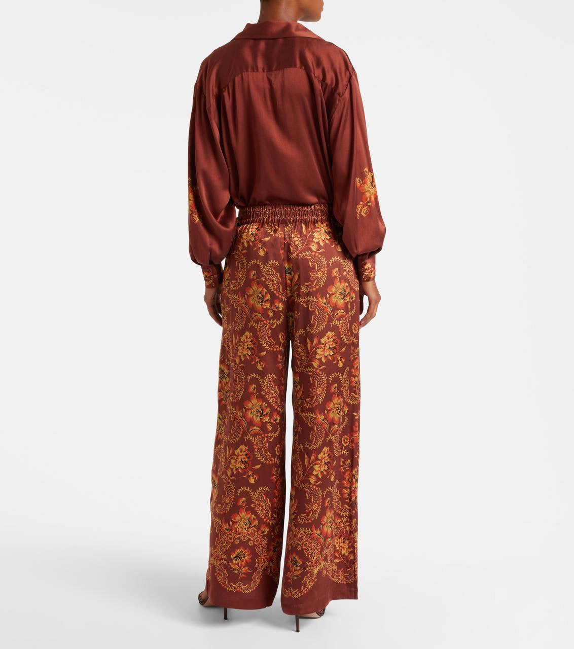 ALM Seraphina Silk Long Sleeved Shirt | Pants | Set