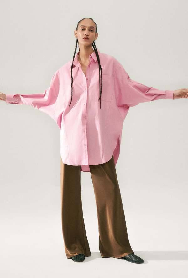 10 COLOURS! Unisex SL Cotton Silk Round Oversized Shirt