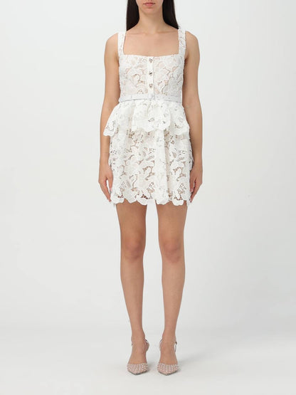SP White Lace Tiered Mini Dress